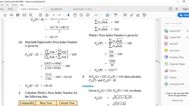 HSC COMMERCE MATHS 2 Class 12 Index Numbers- PART 3 Ex 5.2 смотреть онлайн