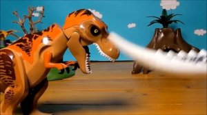 Lego Jurassic World Dinosaur Hybrid Indominus Rex vs T-Rex