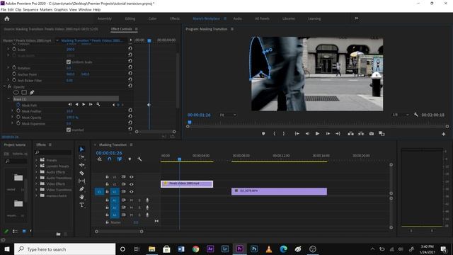 Easy Masking Transition In Adobe Premiere Pro | Mario TECH