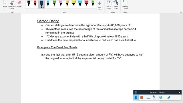 Chapter 6.6 - Exponential Growth and Decay смотреть онлайн