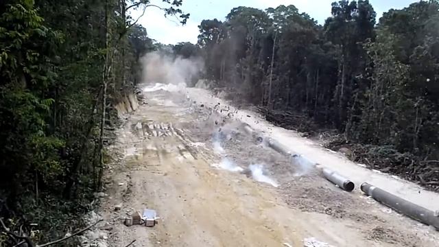PNG Blasting Trench with dynamite смотреть онлайн