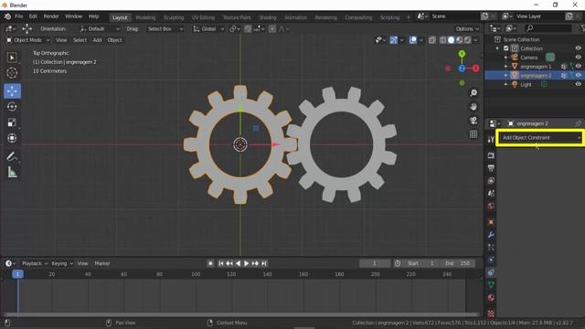 Blender 3D - GIRANDO ENGRENAGENS COM O COPY ROTATION смотреть онлайн