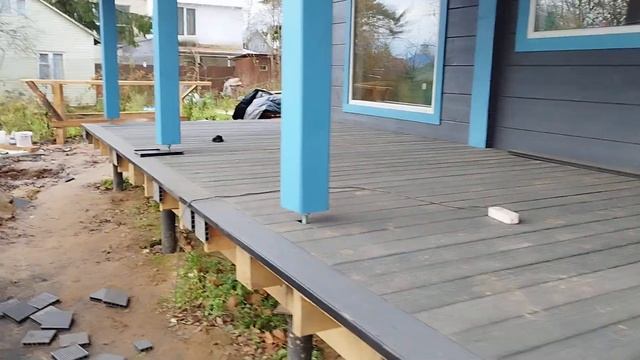 #сканди Обзор фасада дома из клееного бруса . RAL 7024 антрацит