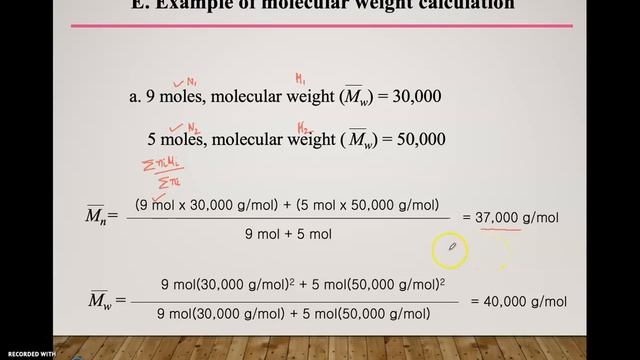 Formulae for Molecular weights of Polymer смотреть онлайн