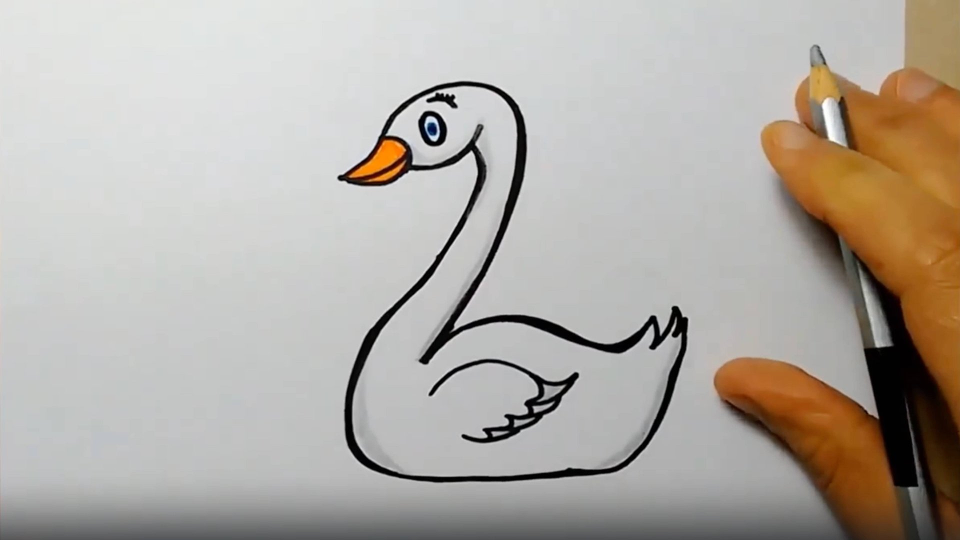 Как нарисовать из цифры два красивого Лебедя смотреть онлайн