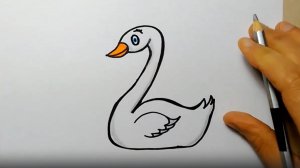 Как нарисовать из цифры два красивого Лебедя