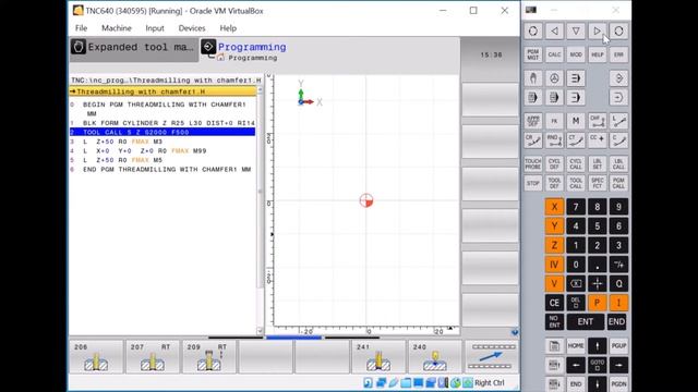 Heidenhain TNC640- Fixed Cycles |Thread Milling with Countersink | Cycle 263 | M30x2.0 - Tutorial 2 смотреть онлайн