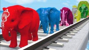 Мультики для детей. Мультики Залипалки про разноцветных слонов для малышей. Детские мультики