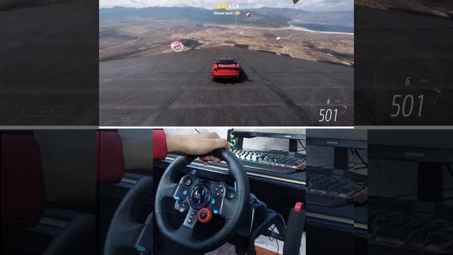 Ferrari supercars with 505km/h big jump after Long Ramp #shorts смотреть онлайн