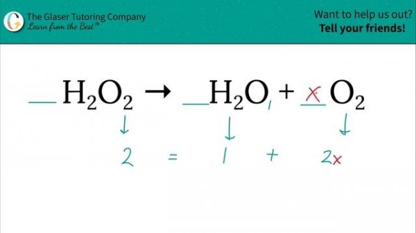 How to balance H2O2 → H2O + O2