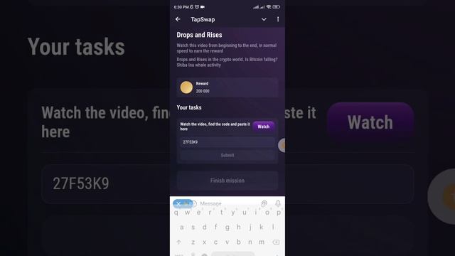2M Tapswap daily task combo#10 Drop and rises смотреть онлайн
