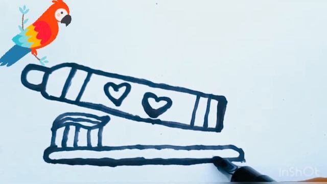 draw a picture of toothpaste and brush, тіс пастасы суретін салу, ارسم صورة لمعجون الأسنان وفرشاة смотреть онлайн