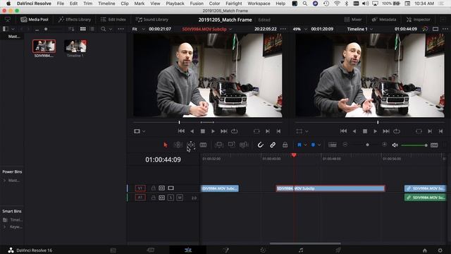 Match Frame in DaVinci Resolve 16 | Quickly Sync Source and Timeline Clips смотреть онлайн