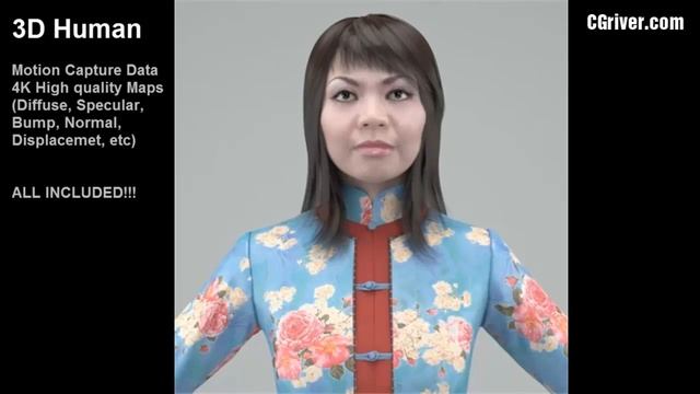 Rigged & Animated 3D Model (Human, People, Woman, Female Character) 3DS Max with VRay AsWom0002HD2C смотреть онлайн