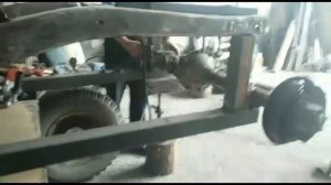 Самодельный вездеход, сборка рамы под гусеницы