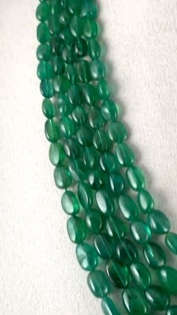 GTL CERTIFIED NATURAL EMERALD BEADS CABOCHON 17MM 5 L 765 CTS GEMSTONE NECKLACE смотреть онлайн