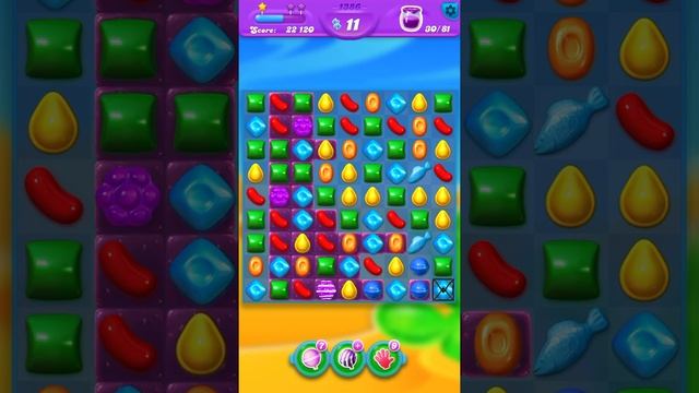 Hard 1386 level of Candy Crush Soda Saga смотреть онлайн