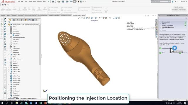SolidWorks Plastics Simulation Wizard смотреть онлайн