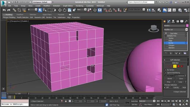 3ds Max How To Fill Hole With Cap Holes Modifier смотреть онлайн