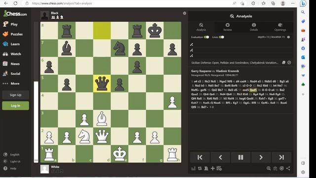 Partida 1 : Kasparov vs. Kramnik смотреть онлайн