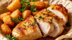 Куриная грудка приготовленная в пергаменте (Видео рецепт).