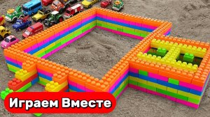 Машинки игрушки 🚗 Машинки из мультиков! Собираем машинки-строители из блоков! Развивающие игрушки