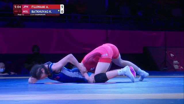 Akari Fujinami (JPN) Vs Khulan Batkhuyang (MGL)- Final // Asian Championships 2022
