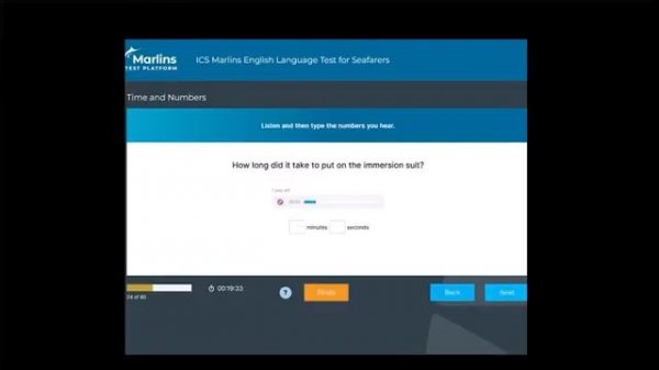 Marlins test for seafarers score 99%