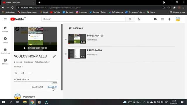 COMO CAMBIAR EL NOMBRE A UNA LISTA DE REPRODUCCION EN YOUTUBE смотреть онлайн