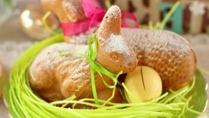 Быстрое пасхальное печенье. Пасхальный ягненок и пасхальный кролик с гоголем-моголем.