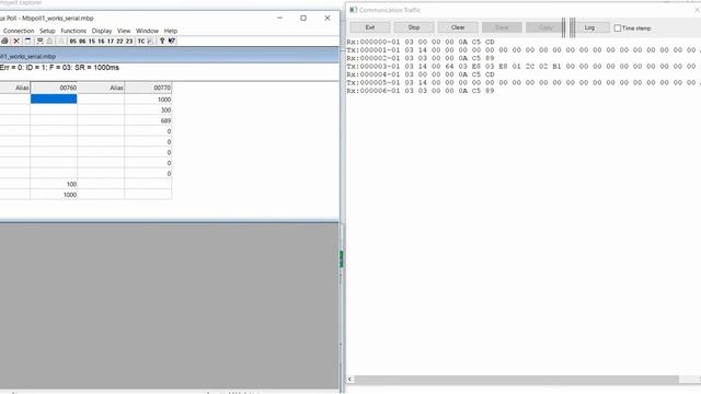 Modbus Serial communication using Modbus Poll application смотреть онлайн