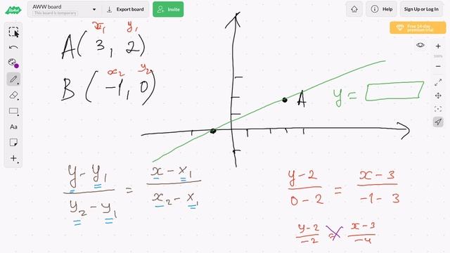 Екі нүктені пайдаланып түзудің теңдеуін жазу смотреть онлайн
