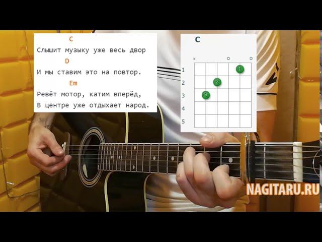 Как играть DaBro - "ЮНОСТЬ" на гитаре. Самый простой вариант с легкими аккордами (С, D, Em) смотреть онлайн