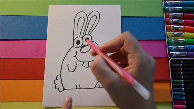 7#How to draw a rabbit, comment dessiner un lapin, كيف ترسم أرنب смотреть онлайн