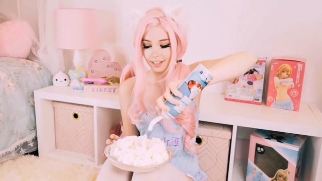 Belle Delphine Gets Huge Dripping CREAMPIE