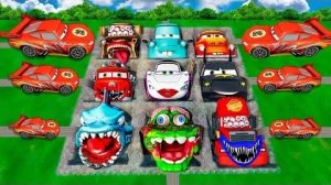 Мега-бои с зомби и машинами Pixar против Большой и маленькой Молнии Маккуин! Захватывающая битва