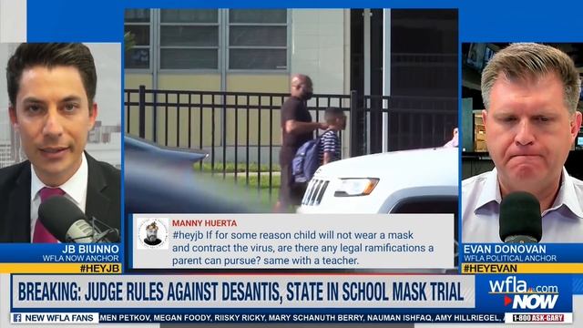 Florida judge rules against Gov. DeSantis, state agencies’ blanket ban on mask mandates смотреть онлайн
