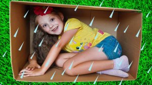 Детская песенка про дождик / Дождик, дождик уходи для малышей на английском языке с Лизой и папой