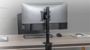 Крепление, кронштейн для монитора к столу на струбцине UNITEKI FMT71 черный, 17-34 дюйма