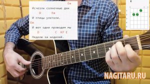 Легкая и красивая песня о любви - "ИСЧЕЗЛИ СОЛНЕЧНЫЕ ДНИ". Простые аккорды, разбор на гитаре