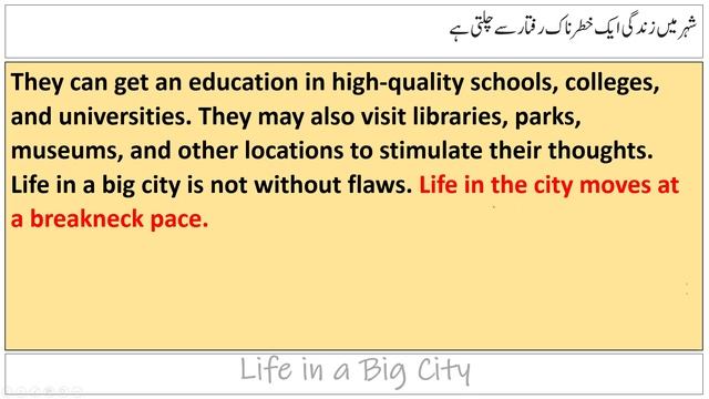 Life in a Big City | The City Life | English Essay | 10th | 12th | B.A. | With Urdu Translation смотреть онлайн