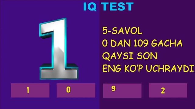 IQ TEST. MANTIQIY SAVOLLARGA JAVOB BERING. // IQ ТЕСТ. МАНТИҚИЙ САВОЛЛАРГА ЖАВОБ БЕРИНГ.