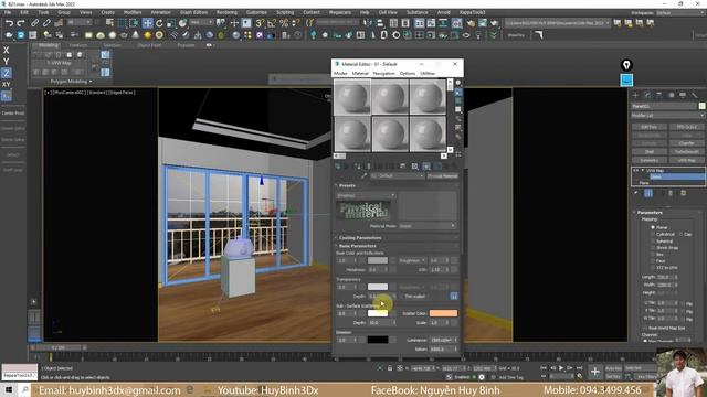 Bài 22 Học 3ds max online. VraylightMtl смотреть онлайн