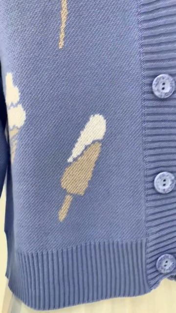 Кардиган женский 7241 14105 цвет 392665121471001 королевский голубойванильбелый