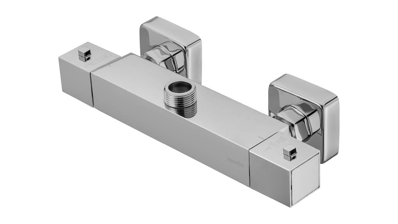 Распаковка термостатического смесителя с верхним подключением Swedbe Hermes 9023 смотреть онлайн