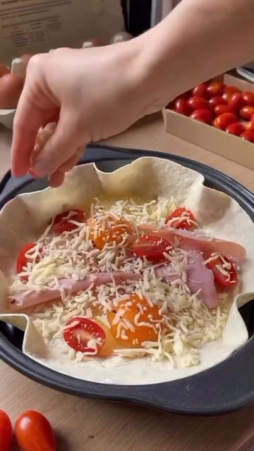 🍳 Завтрак с яичницей в лаваше