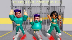 СЕМЬЯ СИЛЬНЫХ ТАНОСОВ! в BARRY'S PRISON RUN! New Scary Obby в РОБЛОКС