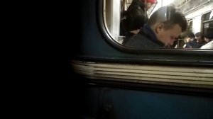 Калужско-Рижская линия метро. 81-717/714 «Номерной». Вид из угла вагона Медведково - Новоясеневская