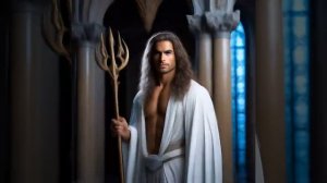 мечта женщины,древний бог,мужское божество,мужчина с трезубцем,символ начала,атлант