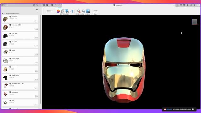 Helmet IRON MAN 3D modeling tutorial part 4 #autodesk Fusion360 смотреть онлайн